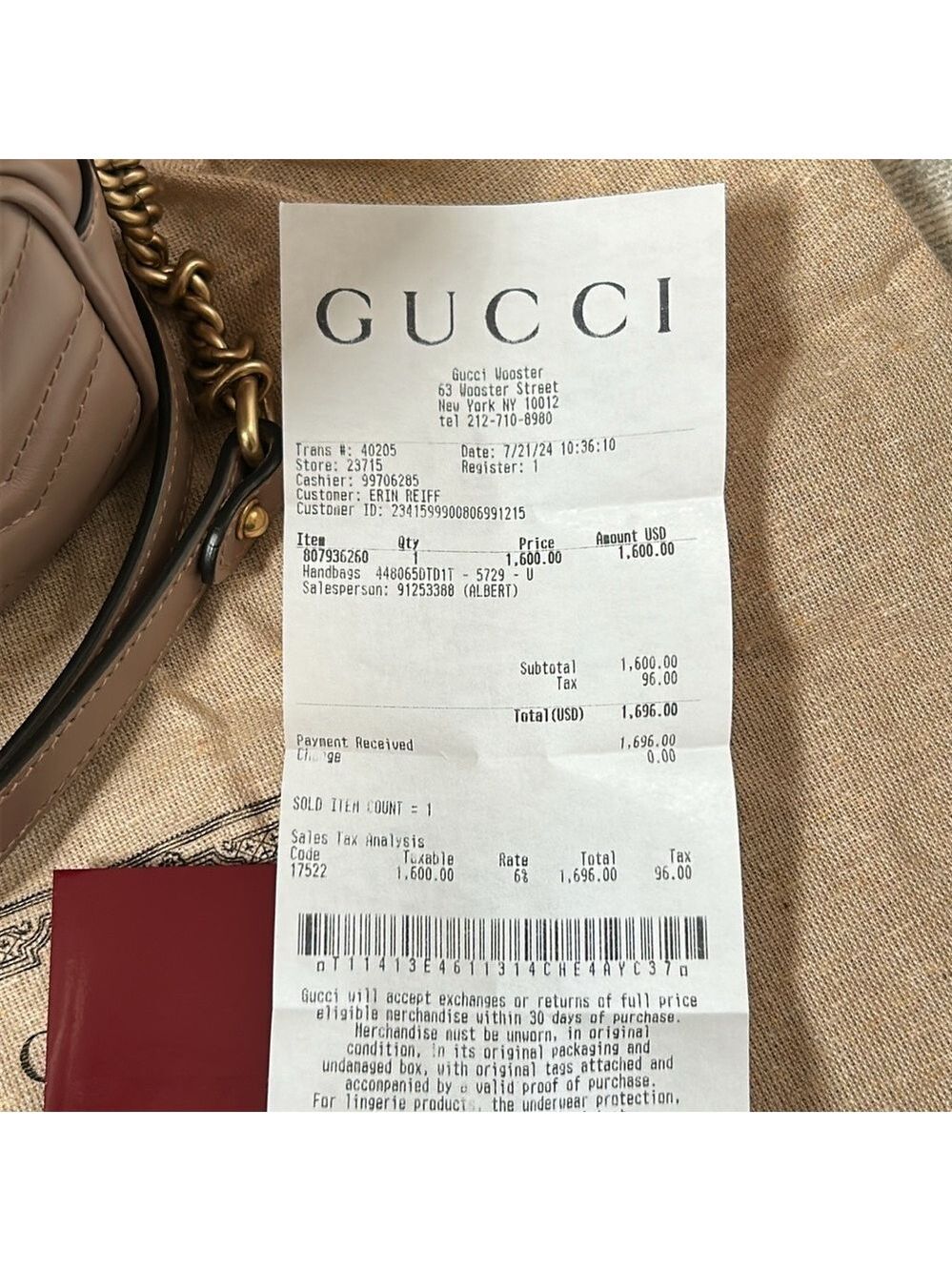 Gucci GG Marmont Mini Shoulder Bag Dusty Pink Gold Hardware # 448065DTD1T5729 - Picture 11 of 13